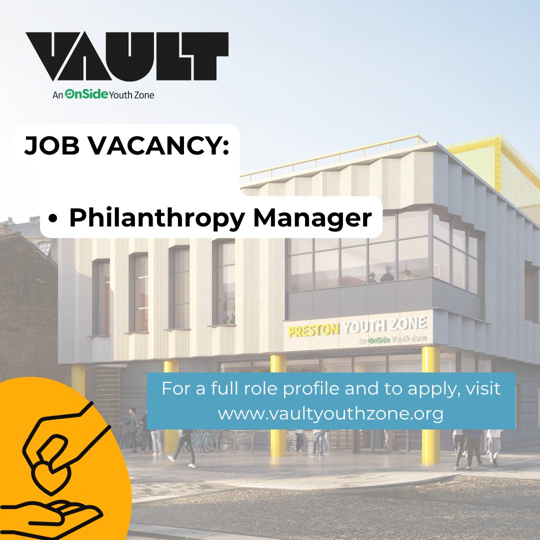 VaultYouthZone's tweet image. *JUST A FEW DAYS LEFT TO APPLY*
Come and join Team Vault - we're busy building our amazing team. Visit our website for more info
vaultyouthzone.org/get-involved/v…
#vaultyouthzone #prestonyouthzone #prestonlancashire #prestonyouth #prestonyoungpeople #preston #OnSideYouthZones