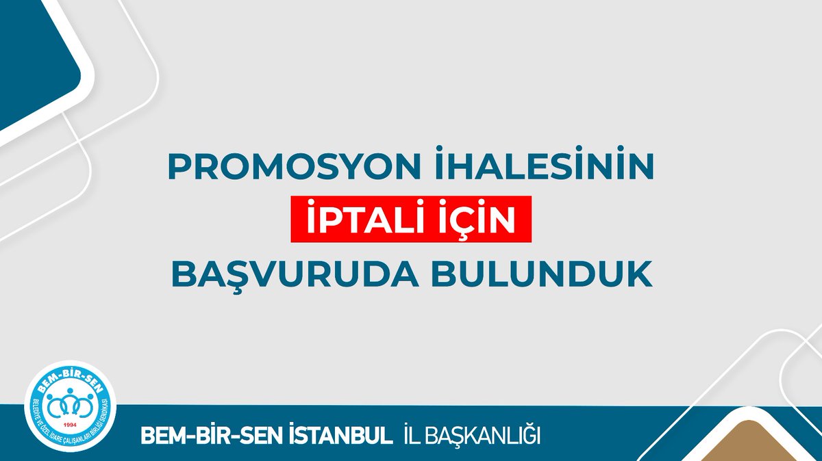bembirsen34's tweet photo. Bem-Bir-Sen İstanbul İl Başkanlığı olarak, İBB promosyon ihalesinin iptaline dair  yazımızı İBB Mali Hizmetler Dairesi Başkanlığı’na sunduk. Sürecin takipçisi olmayı sürdüreceğiz.

Detaylar ⤵️
https://t.co/m9BVjvmrGA https://t.co/PNWRisT6Pz