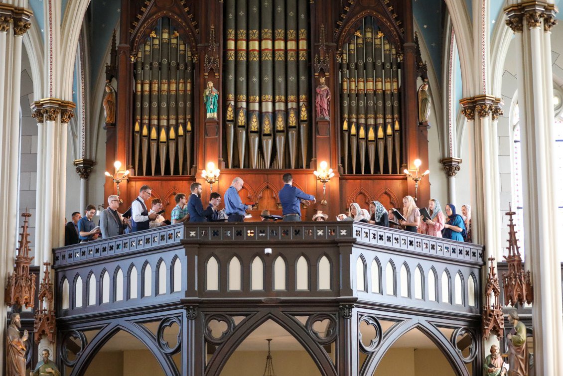 StJosephShrineD's tweet image. Days 2 and 3 of our Regional Gregorian Chant Workshop were rich in instruction, prayer, and fellowship: sung Masses, classes, Private Showing of Living Stones documentary, Vespers, Reception, and more! Deo gratias!