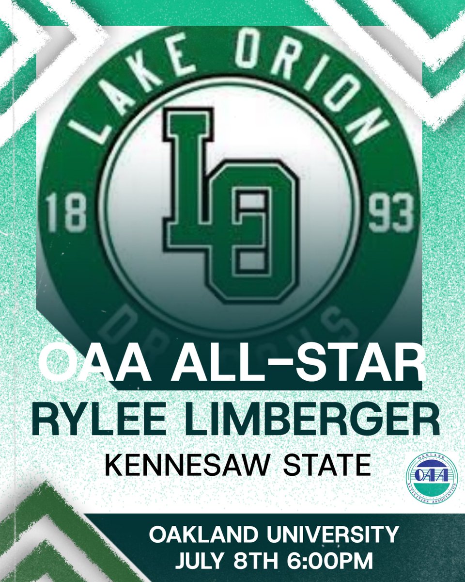 MACvsOAAallstar (@mac_oaa_asg) on Twitter photo The Dragons of <a href="/LakeOrionSB/">LakeOrionSoftball</a> will send <a href="/RyleeLimberger/">Rylee Limberger #25</a> to Oakland University on July 8th. Rylle is a pitcher/1B who will continue her career at <a href="/KSUOwlsSB/">Kennesaw State Softball</a>. Best of luck to Rylee and her OAA teammates! The Dragons of <a href="/LakeOrionSB/">LakeOrionSoftball</a> will send <a href="/RyleeLimberger/">Rylee Limberger #25</a> to Oakland University on July 8th. Rylle is a pitcher/1B who will continue her career at <a href="/KSUOwlsSB/">Kennesaw State Softball</a>. Best of luck to Rylee and her OAA teammates!