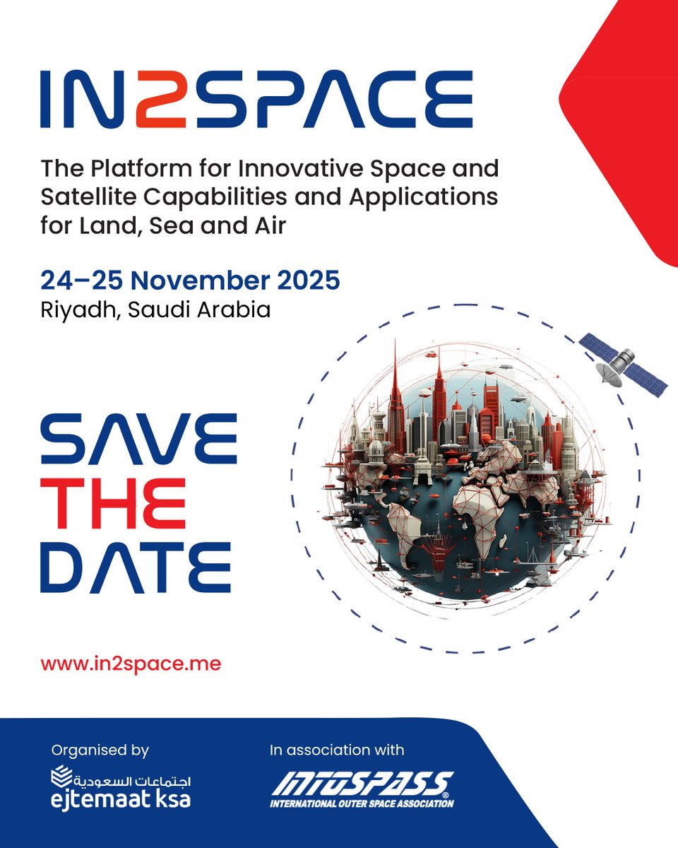 🚀 Are you into space? then you should be at In2Space 2025!

We bring together visionaries from government and industry to pioneer breakthrough discussions in satellite data, innovative end user solutions, technology, transforming how we benefit from existing satellite