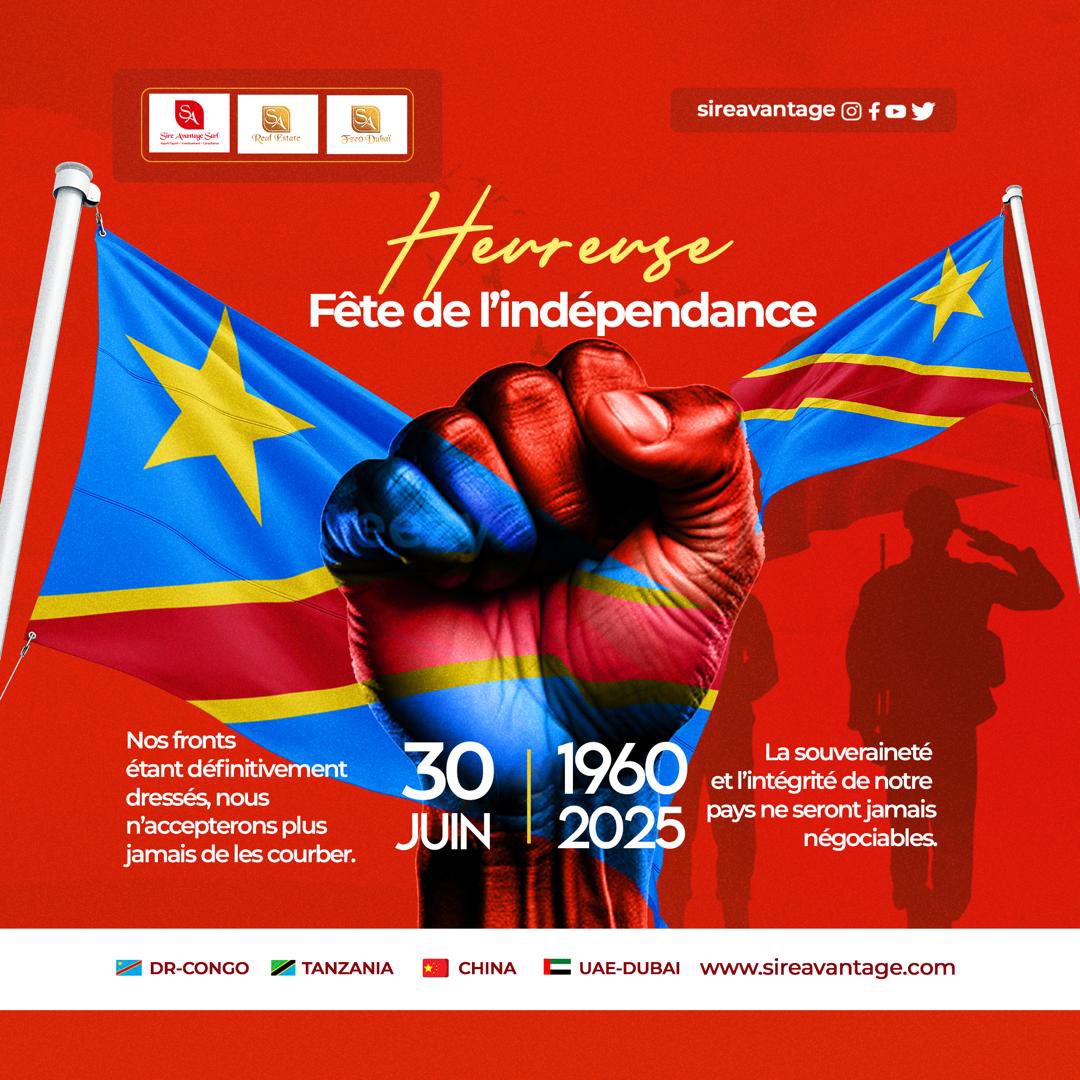 SireAvantage's tweet photo. Bonne fête de l’indépendance à tous 🇨🇩 https://t.co/u9NkZZalNm