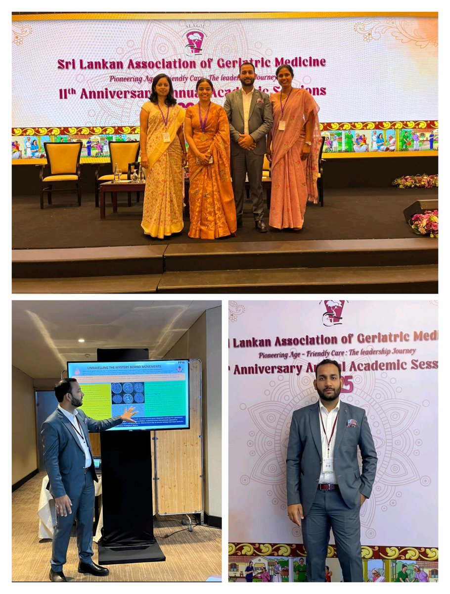 Dr. Abhishek Singhal, junior resident, Dept. of Geriatric Medicine, Institute of Medical Sciences, #BHU, presented his research on chorea in elderly at the 11th Annual Conference of Sri Lankan Association of #GeriatricMedicine at Colombo.

#BanarasHinduUniversity #HealthSciences