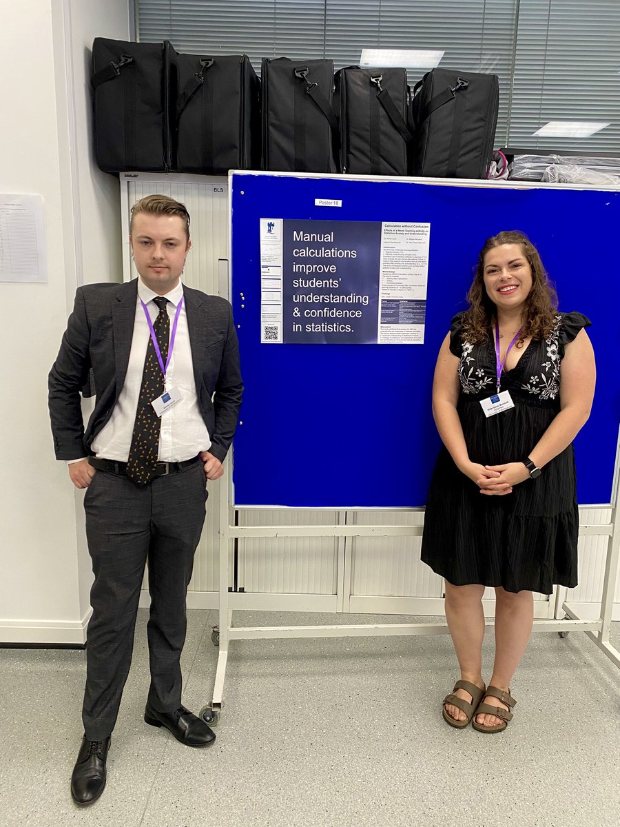 NDeanMarshall's tweet image. Had a fantastic time last week presenting with Kieran Lyon about our work on Manual Calculations and how they can be used to improve students understanding and confidence in statistics! We are still recruiting but preliminary findings are promising #UKSTEMConf25