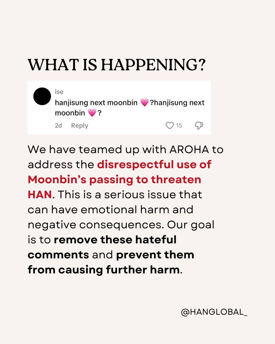 ⚠️ |  CALL TO ACTION | Protection Campaign Against Death Threats

Throughout the past month, there has been an alarming rise of death threats aimed at H4N. This has moved from akgae accounts on Twitter/X to burner accounts posting death threats on official TikTok content.

JYP