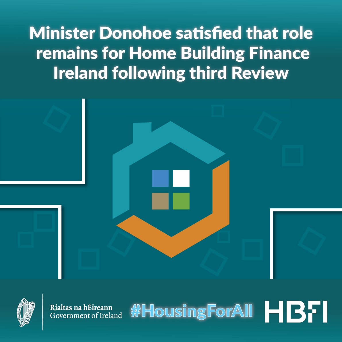 Department of Finance (@irldeptfinance) on Twitter photo Minister <a href="/Paschald/">Paschal Donohoe</a> has today published the third review of Home Building Finance Ireland (HBFI).
The Minister is satisfied that there remains a role for HBFI in supporting access to debt funding for housing delivery. #HousingForAll
Read more: gov.ie/en/department-… Minister <a href="/Paschald/">Paschal Donohoe</a> has today published the third review of Home Building Finance Ireland (HBFI).
The Minister is satisfied that there remains a role for HBFI in supporting access to debt funding for housing delivery. #HousingForAll
Read more: gov.ie/en/department-…