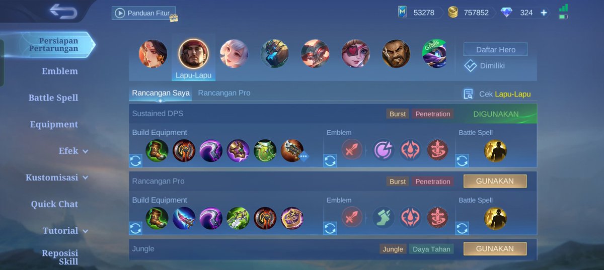 ldglng's tweet photo. @Gadgetyotta @mlbbfess Ini nder,, Klo build nya itu menyesuaikan musuh biasanya aku https://t.co/Nz1j4VPDyF