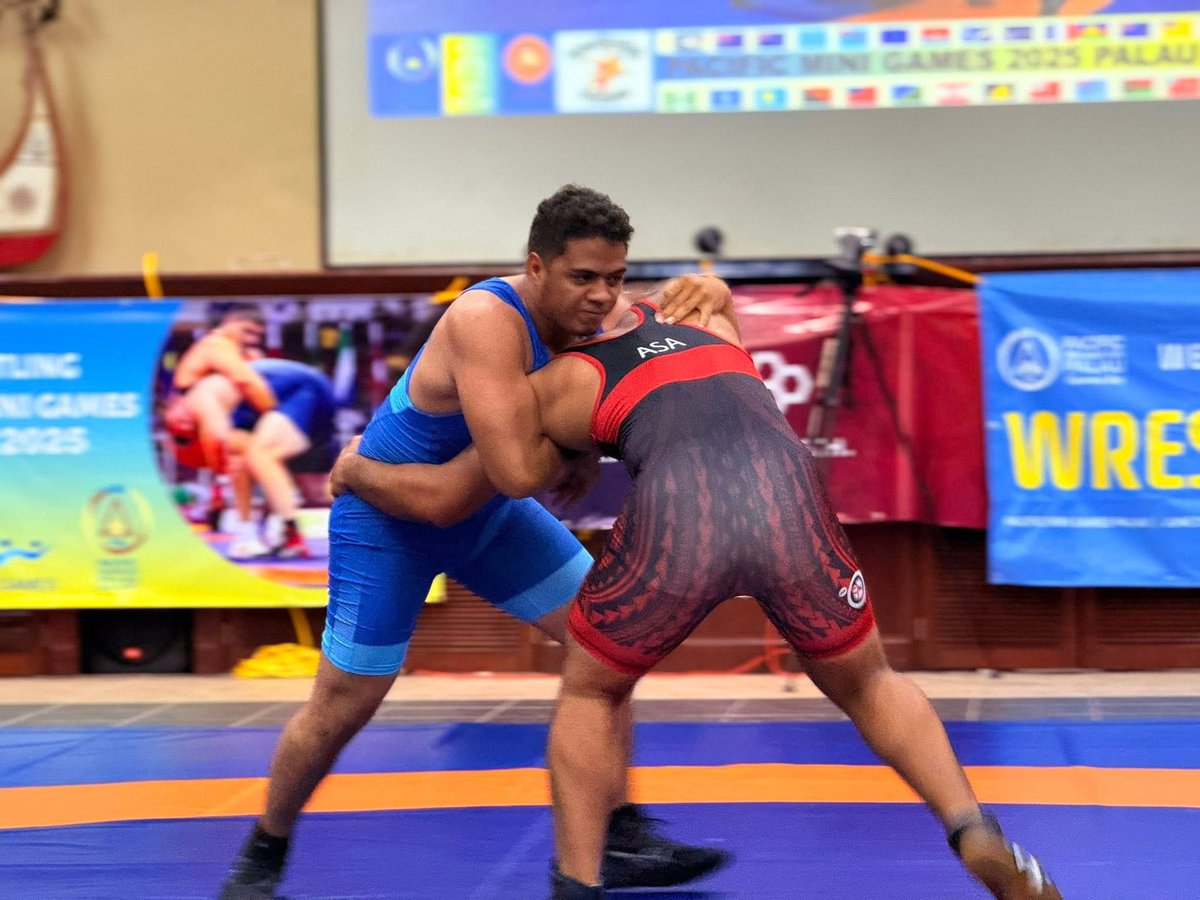 urbiggesttLLL's tweet photo. #TeamSamoa’s 2nd &amp; 3rd GOLD MEDAL won by 🥇Shane Palemia &amp; 🥇Etitoa Tamati in Wrestling 🙌🏽💪🏽 #PacificMiniGames2025 https://t.co/vcfztDFHFl
