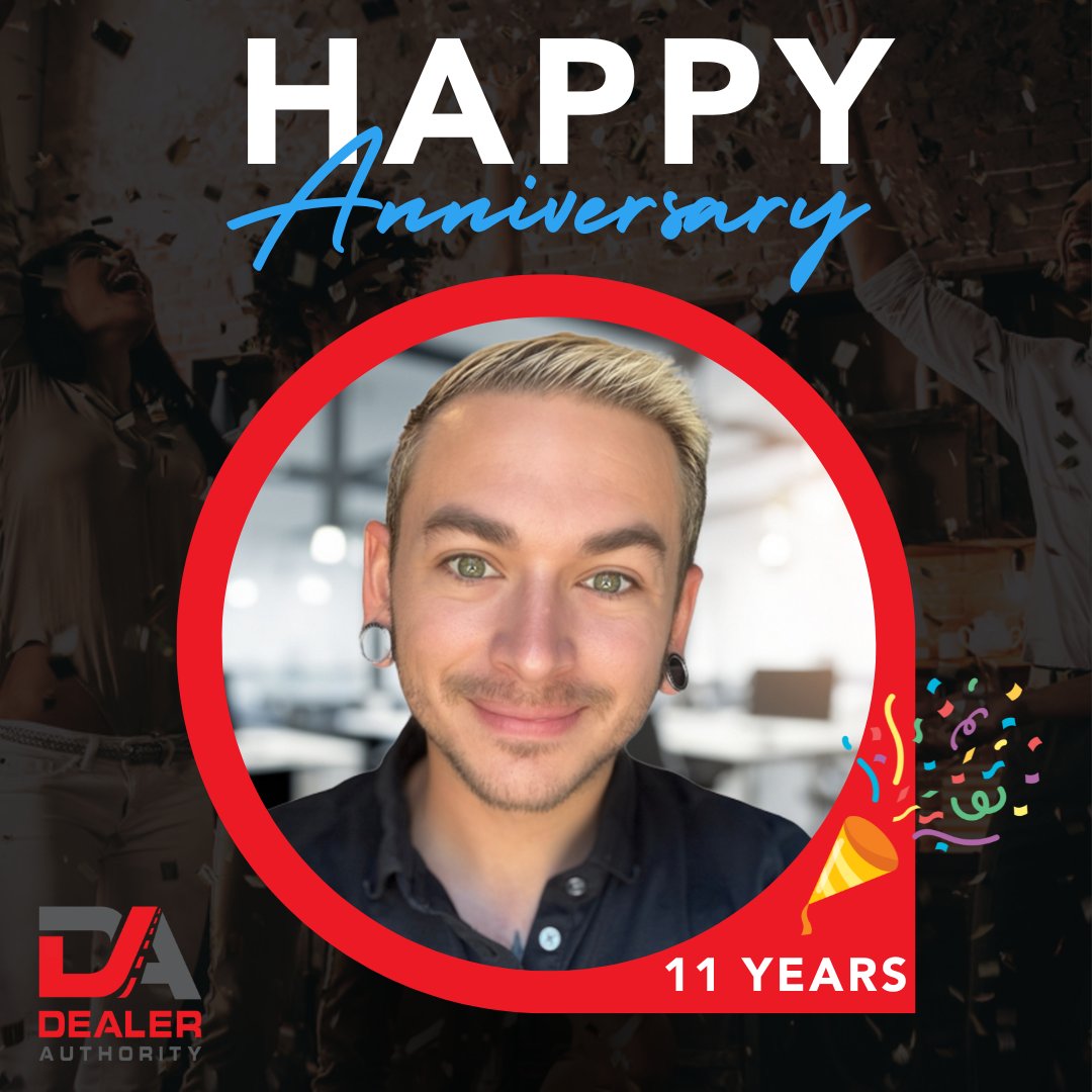 🎉 Today, we’re celebrating 11 incredible years with Brian West! 🎉

His passion, consistency, and sharp eye for digital trends make him an essential part of the Dealer Authority team.

Thanks for 11 amazing years, Brian!