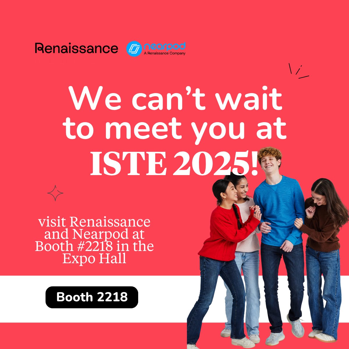 🎉 At #ISTE2025 today? Stop by Booth #2218 to connect with Renaissance and Nearpod! Explore MTSS, AI, multilingual learners, &amp; sneak a peek at Renaissance Next👉 bit.ly/4l9dUgJ