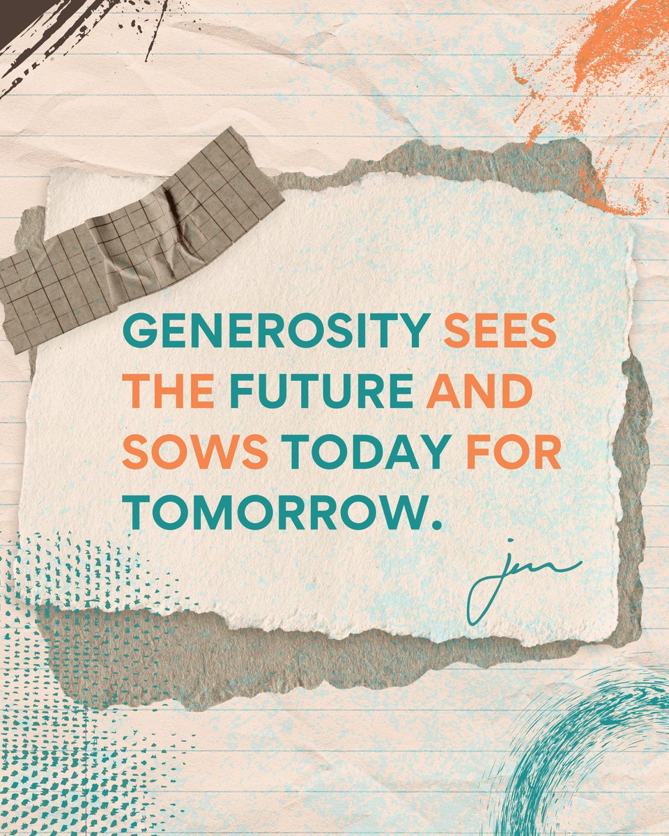 joshuamccauley's tweet photo. Generosity is never wasted. When you sow today, you’re shaping someone’s tomorrow. 🌱 #LiveGenerously #LegacyLiving #JoshuaMcCauley https://t.co/OUmzjfp3Mk