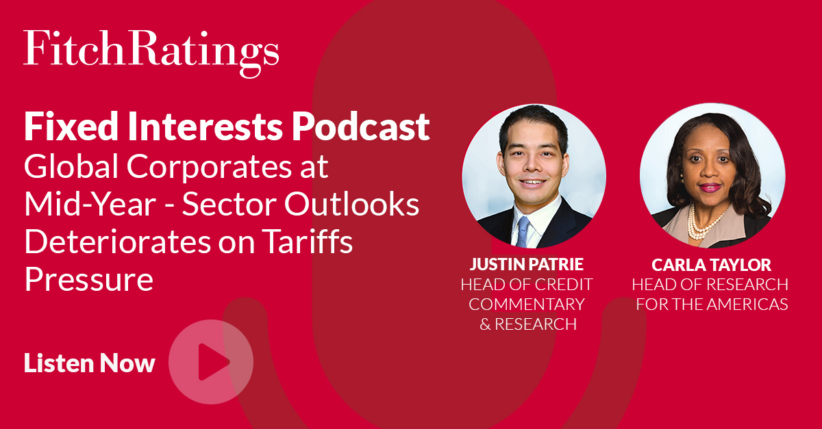 FitchRatings's tweet photo. The credit outlook for global #corporates has worsened in 2025, with 14 sectors and sub-sectors deteriorating at mid-year vs. 5 at end-2024. Listen to Fitch Ratings' #FixedInterests podcast to learn more: https://t.co/RZktuBnmAn
#CreditOutlook https://t.co/QCGi1EmShj