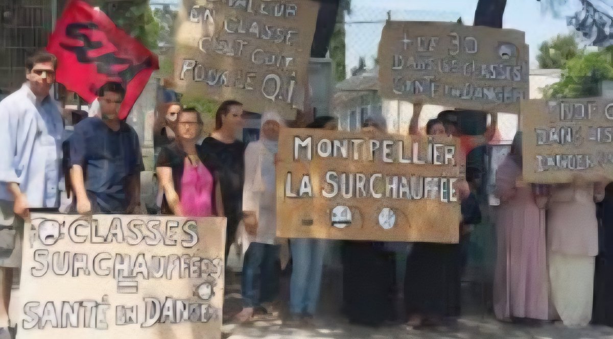 Phil_Saurel's tweet image. Vu la température caniculaire dans le #Midi, les hésitations du gouv, un maire peut exercer son droit de libre administration.
Écoles de #Montpellier ce matin, affichaient 30 à 35d°, quid de cet après-midi?
Fermer les écoles pour  les enfants, enseignants, personnels municipaux !