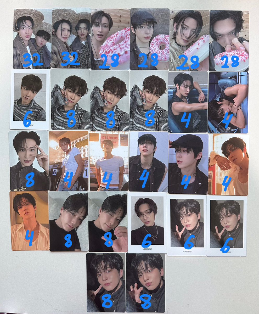 [help rt pls] WTS ATEEZ PHOTOCARDS

💰Price refer pic (in RM)

—All on hand
—Can do fast postage
—Comment/DM to claim

#pasarATEEZ