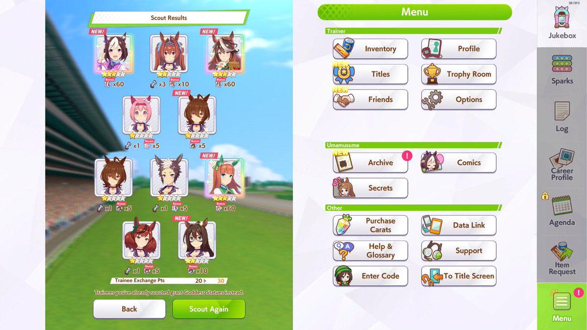 SushiiiS2's tweet photo. I think i used up my entire year of luck on this 10 scouts 😭 

#umamusume #umamusumeprettyderby https://t.co/8dkwxDCvzJ