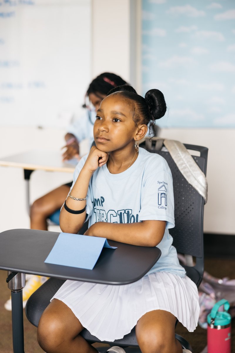 SpelmanPres's tweet image. Summer at Spelman is in full swing!  Our campus is buzzing with future scholars in programs like Camp HBCYouth, Early College and College Prep Institute — designed to prepare students for success in college and beyond. So proud to see legacy in the making.…