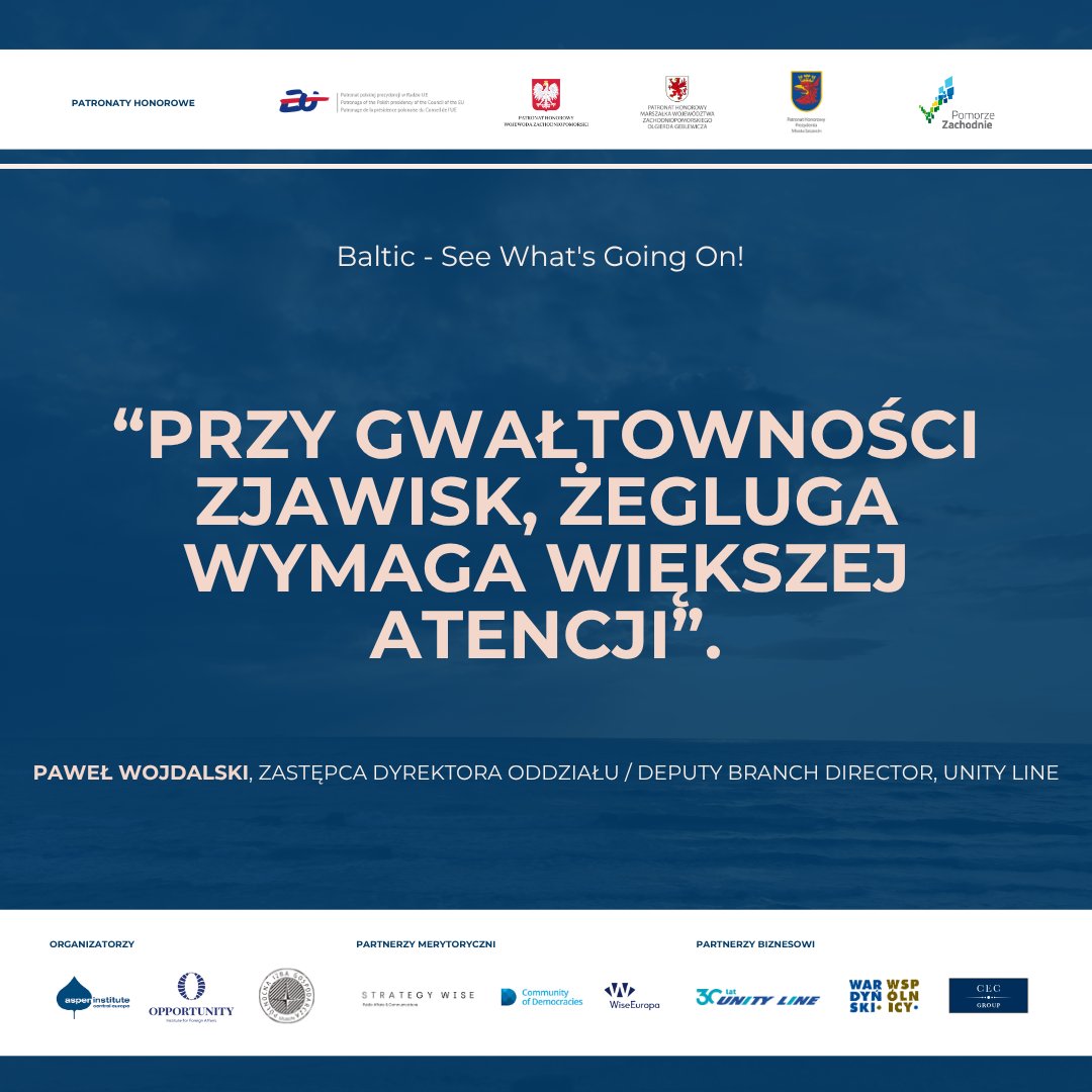 OppFoundation's tweet image. 🌊Baltic - See What&apos;s Going On!🌊

#Conference #ExpertCommentary #PawełWojdalski @UnityLine #BalticSea #Security