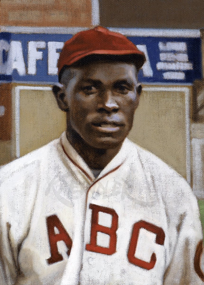 #OTD in 1961, William “Dizzy” Dismukes passed away at the age of 71. Considered one of the best pitchers in Black baseball in the 1910s, he was a right-handed submariner and a strategist with an extensive memory. Here’s a color study of him with the Indianapolis ABCs in 1923.