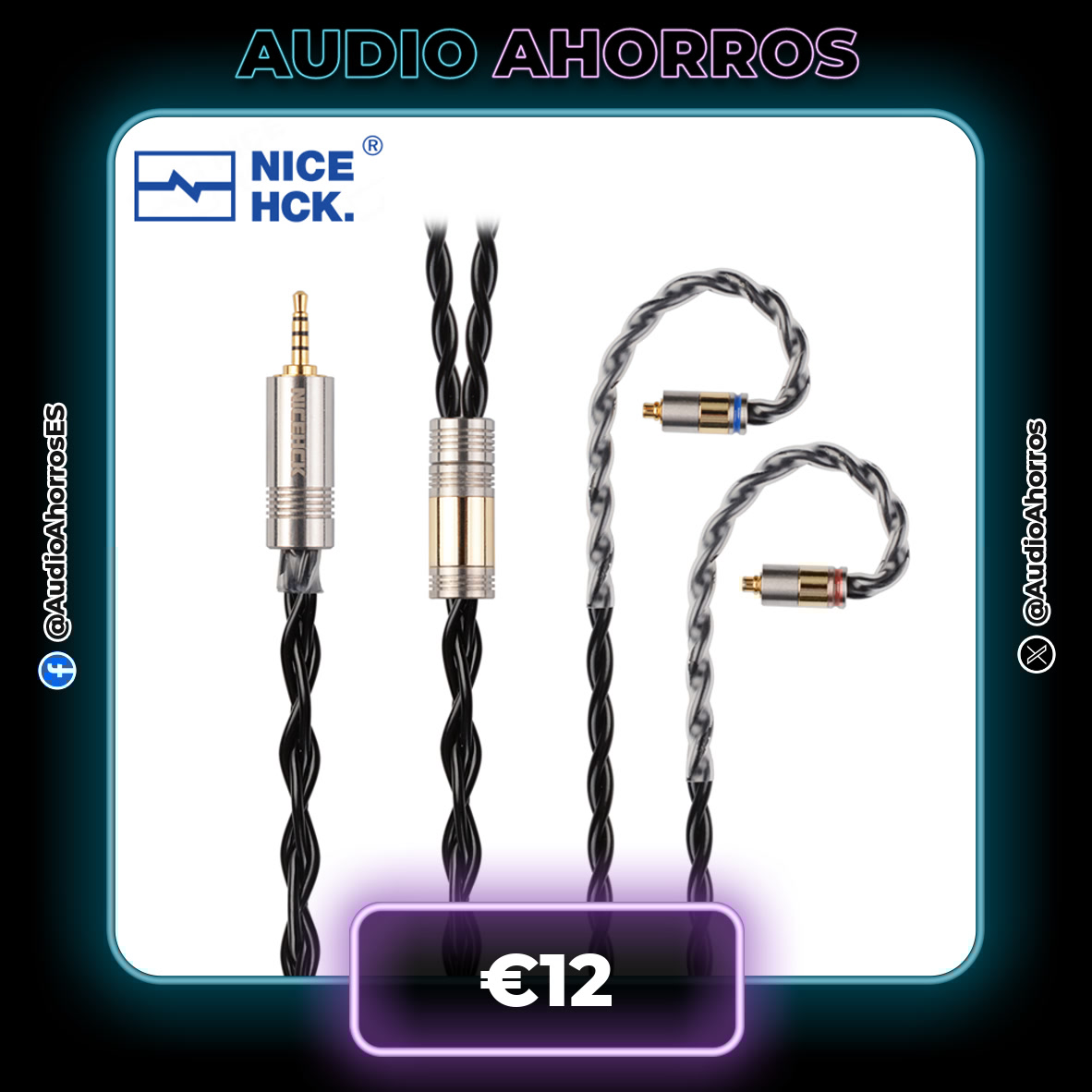 AudioAhorros's tweet image. ¡SONIDO ÉPICO! 🎧✨

🎧 NiceHCK BlackCat Cable IEM Upgrade 4.4mm MMCX/0.78mm
💶 €12

🔗 s.click.aliexpress.com/e/_oodeFPW

#Audiofile #IEMs #UpgradeCable