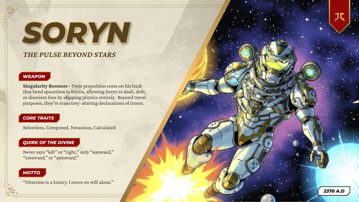 Some drift.

Soryn never has 🚀 
(#2473)

The Pulse Beyond Stars 🌌

A voyager who vanished where light fails…
…and returned skipping spacetime itself.

Calculated. Relentless. Alone by design.

The Pantheon expands 📡 

↓