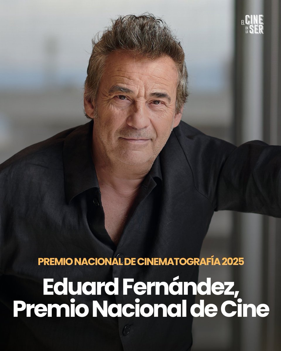 🎬EDUARD FERNÁNDEZ, PREMIO NACIONAL DE CINEMATOGRAFÍA 2025

El jurado ha elegido al actor catalán por llevar toda una vida dedicada al cine y por tener un 2024 lleno de sobresalientes interpretaciones con 'Marco' y 'El 47'