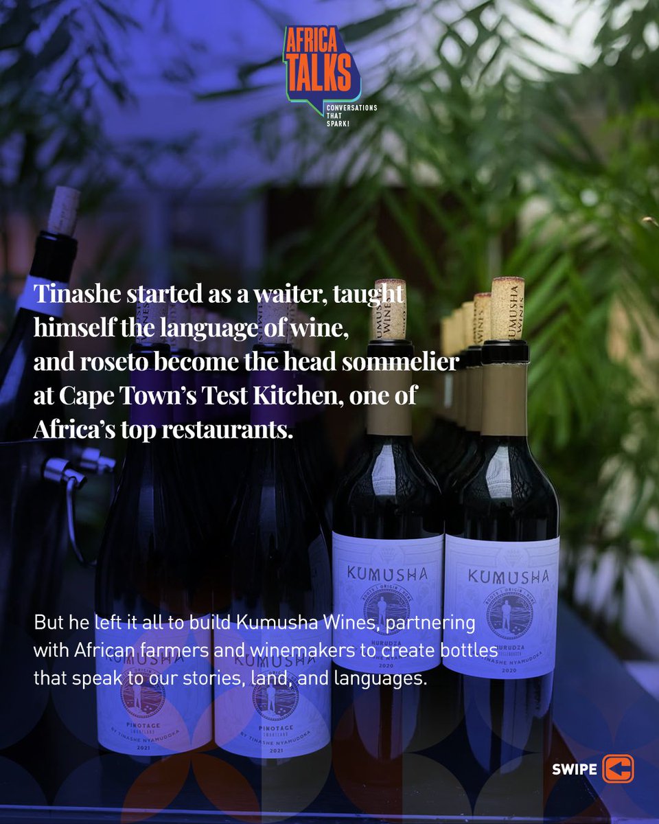 AfricaTalks_'s tweet photo. From waiter to world-class sommelier, @tnashenyamudoka is proof that passion ages like fine wine. With Kumusha Wines, he’s partnering with African farmers to put our stories in every glass.
Follow us for more stories on African excellence.

#AfricaTalks
#bbtvi #wine #SabaSaba2025 https://t.co/dFkifWc0Bc