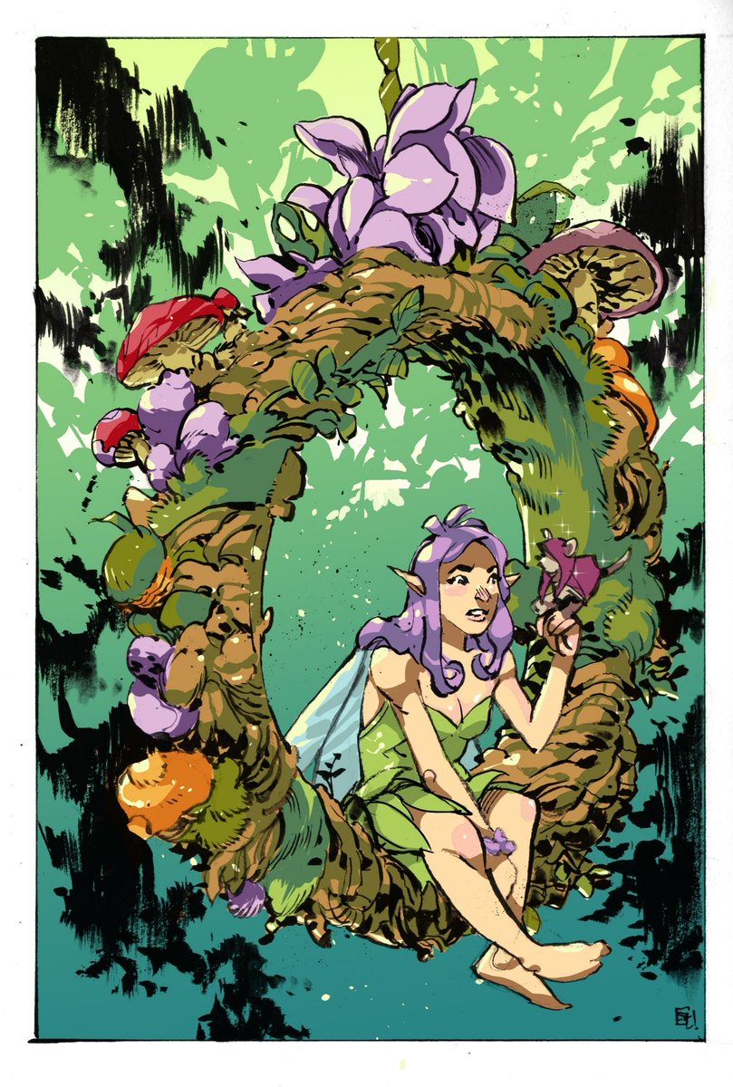 tyasseta's tweet photo. The Fairy Ring
Ink on paper + App: Clip Studio Paint (color) 

#cspcontest44 https://t.co/6jQ0dd1GXG