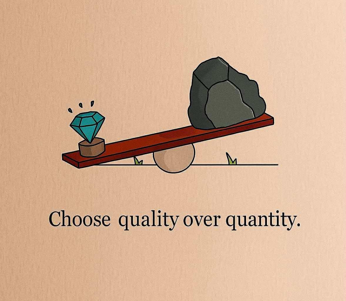 Choose Quality over quantity ❤️💫