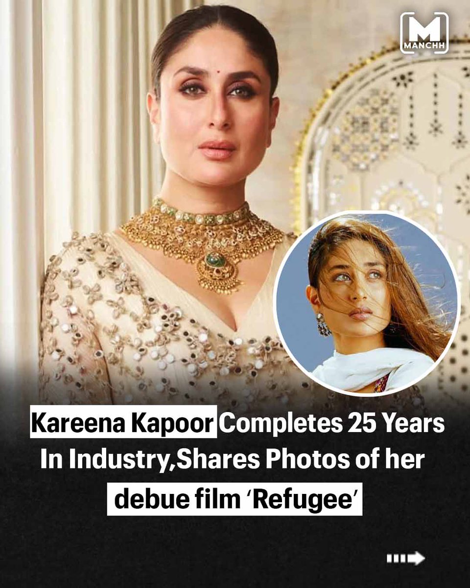 Manchh_Official's tweet image. Kareena Kapoor Khan Shares Photos of her debue film ‘Refugee’ as she completes 25 years in industry
#KareenaKapoor #KareenaKapoorKhan #saifalikhan #refugee #Bollywood #bollywoodnews #entertainment #entertainmentindustry