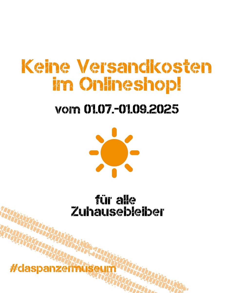 DasPanzermuseum's tweet image. Achtung, Anzeige!
(aka Schamlose Eigenwerbung!)
In der Urlaubszeit streichen wir in unserem Onlineshop die Versandkosten.
Ein Goodie für Daheimbleibende oder alle, die Lust auf Shopping haben.
Also, gerne mal reinschauen!