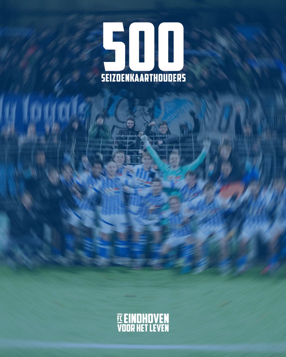 FC Eindhoven (@fceindhoven) on Twitter photo ๐๐ฒ๐ป ๐ป๐ถ๐ฒ๐๐๐ฒ ๐บ๐ถ๐ท๐น๐ฝ๐ฎ๐ฎ๐น ๐ฒ๐ป ๐ฑ๐ฒ ๐น๐ฎ๐ฎ๐๐๐๐ฒ ๐ธ๐ฎ๐ป๐ ๐ผ๐บ ๐๐ฒ ๐๐ฒ๐ฟ๐น๐ฒ๐ป๐ด๐ฒ๐ป!
We zijn over de 5๏ธโฃ0๏ธโฃ0๏ธโฃ seizoenkaarthouders heen ๐คฉ
Ook is vandaag is de laatste kans voor seizoenkaarthouders om hun vaste plek in het Jan Louwers Stadion voor het nieuwe seizoen ๐๐ฒ๐ป ๐ป๐ถ๐ฒ๐๐๐ฒ ๐บ๐ถ๐ท๐น๐ฝ๐ฎ๐ฎ๐น ๐ฒ๐ป ๐ฑ๐ฒ ๐น๐ฎ๐ฎ๐๐๐๐ฒ ๐ธ๐ฎ๐ป๐ ๐ผ๐บ ๐๐ฒ ๐๐ฒ๐ฟ๐น๐ฒ๐ป๐ด๐ฒ๐ป!
We zijn over de 5๏ธโฃ0๏ธโฃ0๏ธโฃ seizoenkaarthouders heen ๐คฉ
Ook is vandaag is de laatste kans voor seizoenkaarthouders om hun vaste plek in het Jan Louwers Stadion voor het nieuwe seizoen