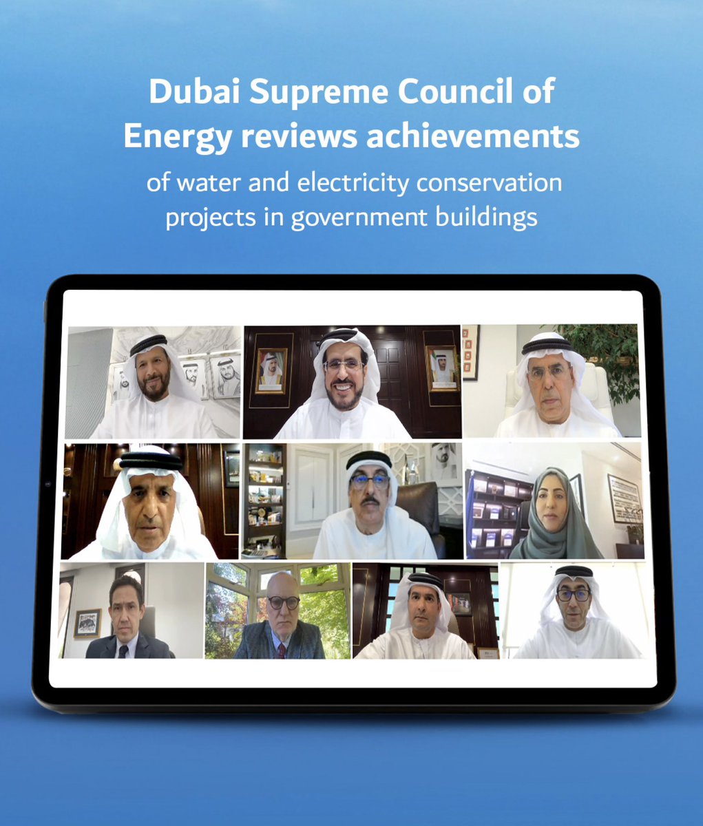 HE Saeed Mohammed Al Tayer, Vice Chairman of the DSCE, chaired the 89th meeting of the council, held virtually. The meeting addressed initiatives and programmes implemented to reduce electricity and water consumption in over 9,000 government buildings in Dubai.