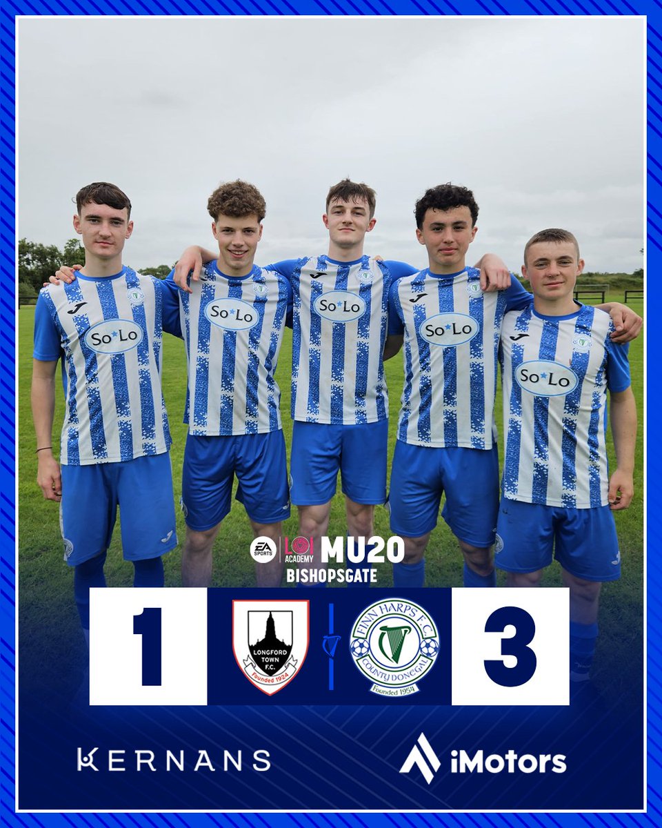 Our MU20s came away with a hard fought victory over Longford Town on Saturday.

Second half goals from Seaghan McCormick, Conor McGranaghan &amp; Leighton Green sealed the comeback Harps win. 
Daniel Cunningham and Rowan McGroarty both excelled sharing the POTM.