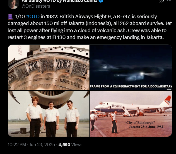British airways flight 9 ash damage 60 photos - Arptravels.com