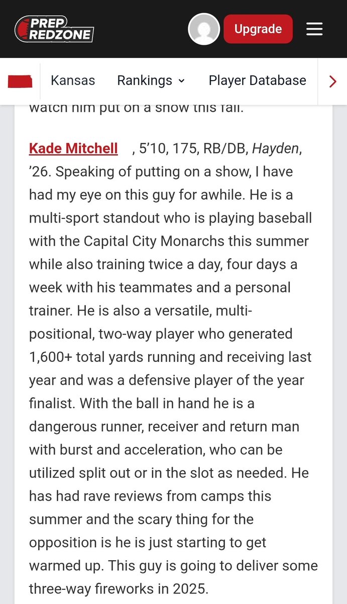 Appreciate the kind words,  Thank you <a href="/cargile_wade/">CoolDaddyO</a> and <a href="/PrepRedzone/">Prep Redzone 🏈</a>