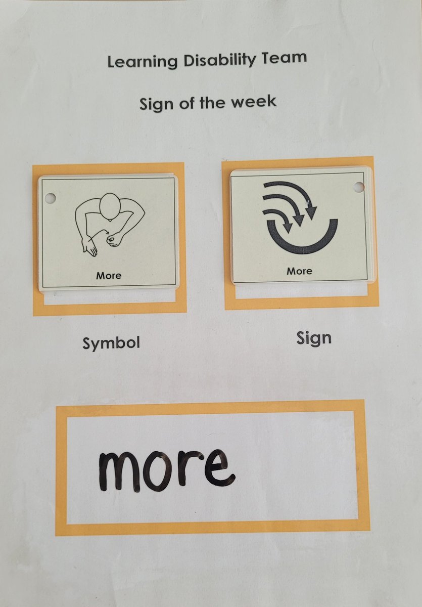 Happy Monday everyone. Hope you're staying safe in the heat.
Our sign of the week this week is 'more'
#MyLDteamday