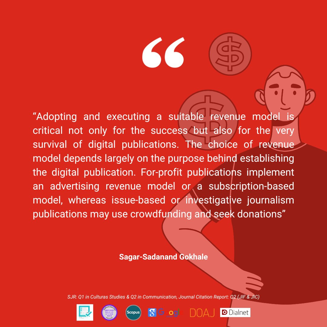 JournalCommSoc's tweet image. 📄“Struggling with the Business Models: Content Monetisation Strategies of News Startups in India” by @sagargokhale
doi.org/10.15581/003.3…
#OpenAccess #Communication #Academic #Monetisation #Business #News #India #Startups