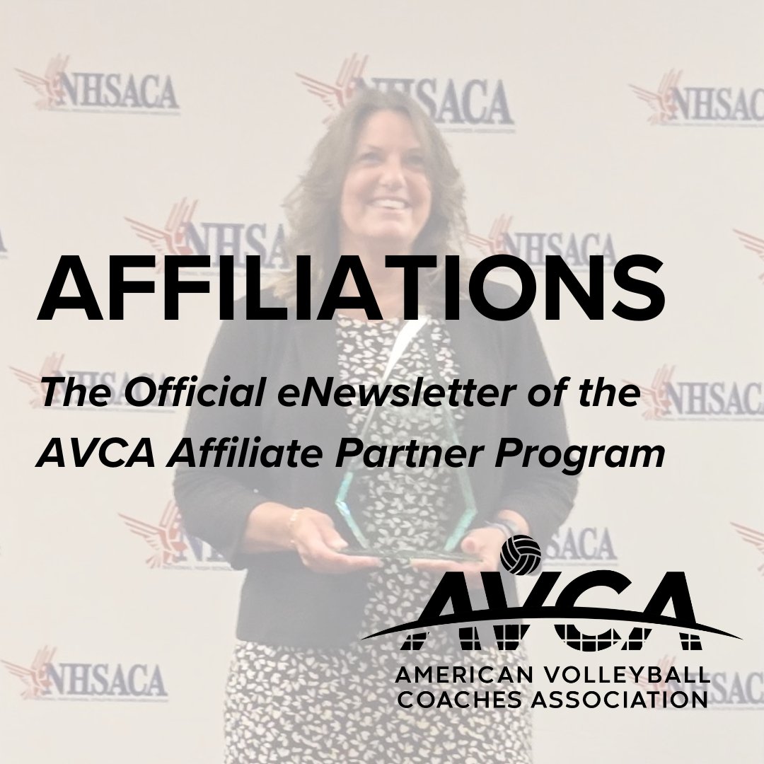 Check out the new issue of the “Affiliations,” featuring:
&gt;&gt;2025 <a href="/nhsaca/">NHSACA</a> Vb Coach of the Year Lisa Strand (ND)
&gt;&gt;2025 AVCA Team Academic Due Today
&gt;&gt;2025 AVCA Super Clinic Sessions Announced
&gt;&gt;AVCA HS Partner Awards &amp; Coaches Clinics
New issue: avca.org/blog/avca-affi…
#WeAreAVCA