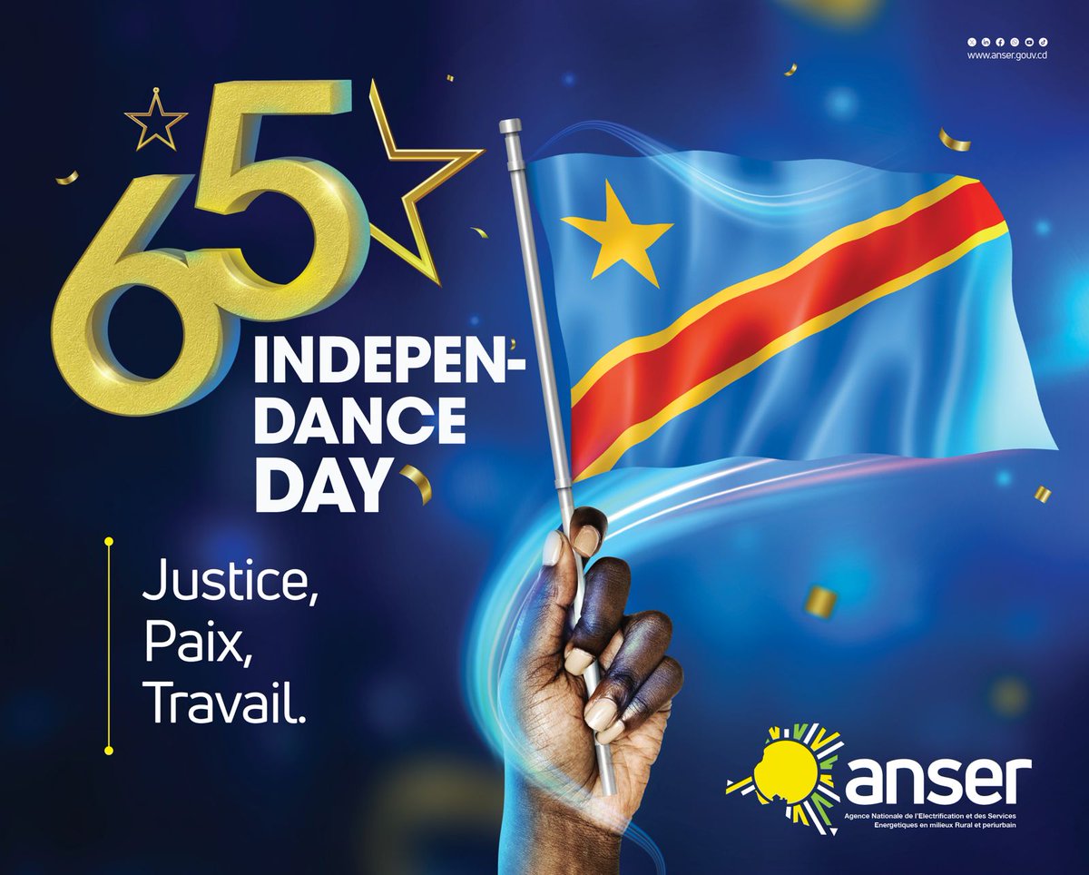 🇨🇩 <a href="/anser_rdc/">ANSER</a> s’unit à la nation pour célébrer notre indépendance ✊🏾 tout en portant l’espoir d’un nouveau jour 🌅 pour la RDC. Ensemble, bâtissons l’avenir ! 💪🏾 #30Juin #RDC #Indépendance