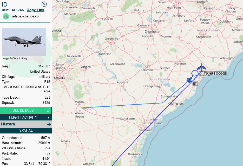 SirListenalot's tweet photo. #KC135 #AE0360 #BLUE01 on a round trip out of McDill will take "LN" #F15('s) #AE17A6 #RETRO51(?) out of Warner Robins up to YHZ (Halifax). #KC46 #AE5F9A #BLUE02 (Pease - Mildenhall) will join in later and take'm across the pond to Lakenheath https://t.co/fnvKqqEf9D