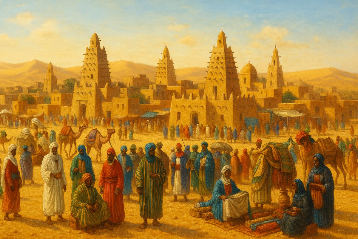 At its prime between the 14th and 16th centuries, Timbuktu was a glittering jewel of West Africa… a hub of wealth, learning, trade, and culture at the edge of the Sahara.