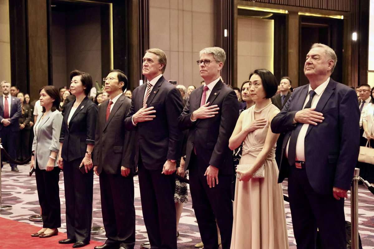 USAmbChina's tweet image. I was honored to join our team in Shenyang for the Consulate's Independence Day celebration. From great music to meaningful conversations, it was a powerful reminder of our American values and the partnerships that make America safer, stronger, and more prosperous.