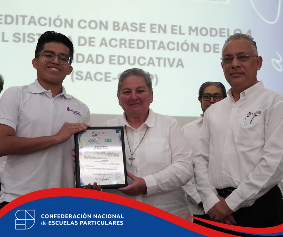 🎓 La Preparatoria ULSA Cancún recibió la placa que la reconoce como institución comprometida con la calidad educativa, en el marco del Acuerdo entre  la CNEP y la Red de Instituciones Lasallistas.

👏 ¡Felicidades a la comunidad educativa!
#ULSACancún #CNEP #RedLasallista