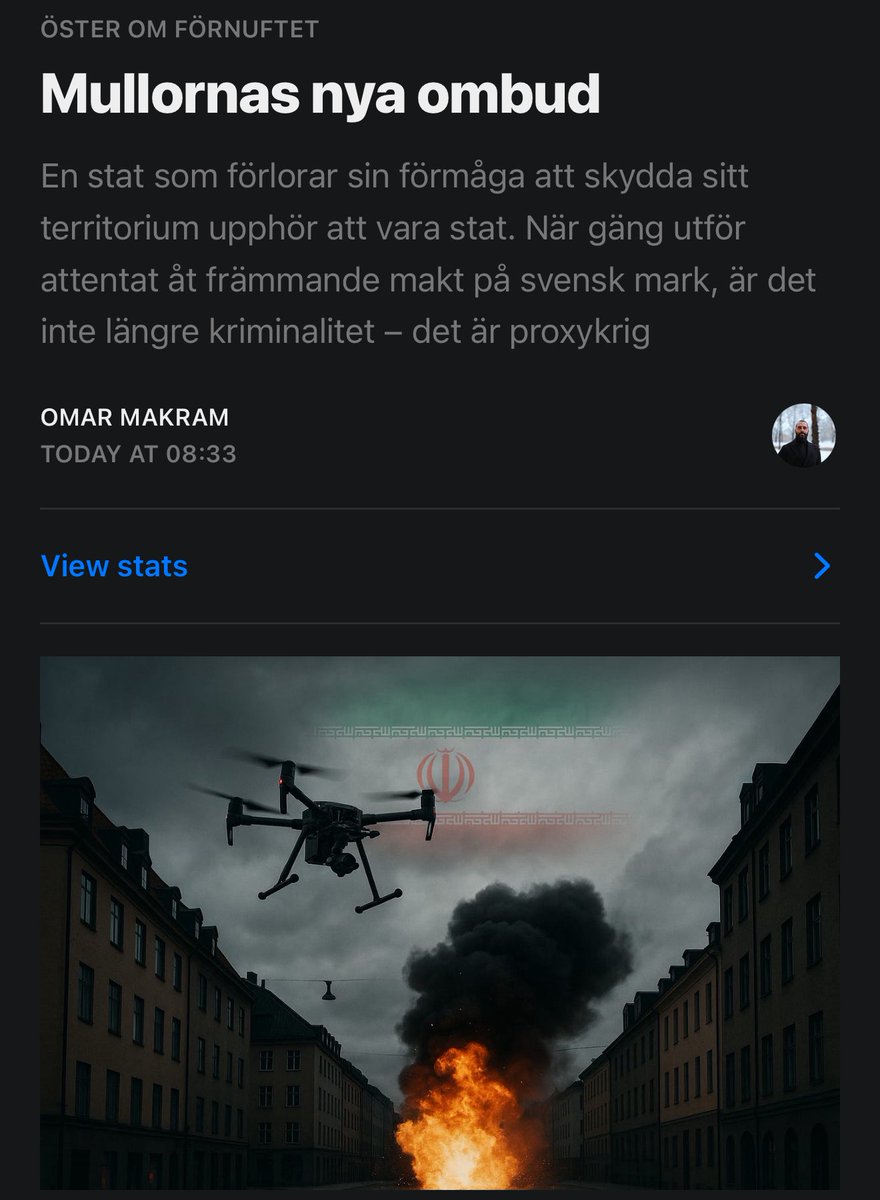Det är ingen Netflixpitch. Det är den affärsmodell som marknadsförs i Telegramgrupper större än Ludvika. Ordergivaren är Islamiska republiken Iran. Leverantören heter Foxtrot. Och årets sommarjobb består i att flyga döden över Stockholm – för lönen av en begagnad Rolex. 

Med