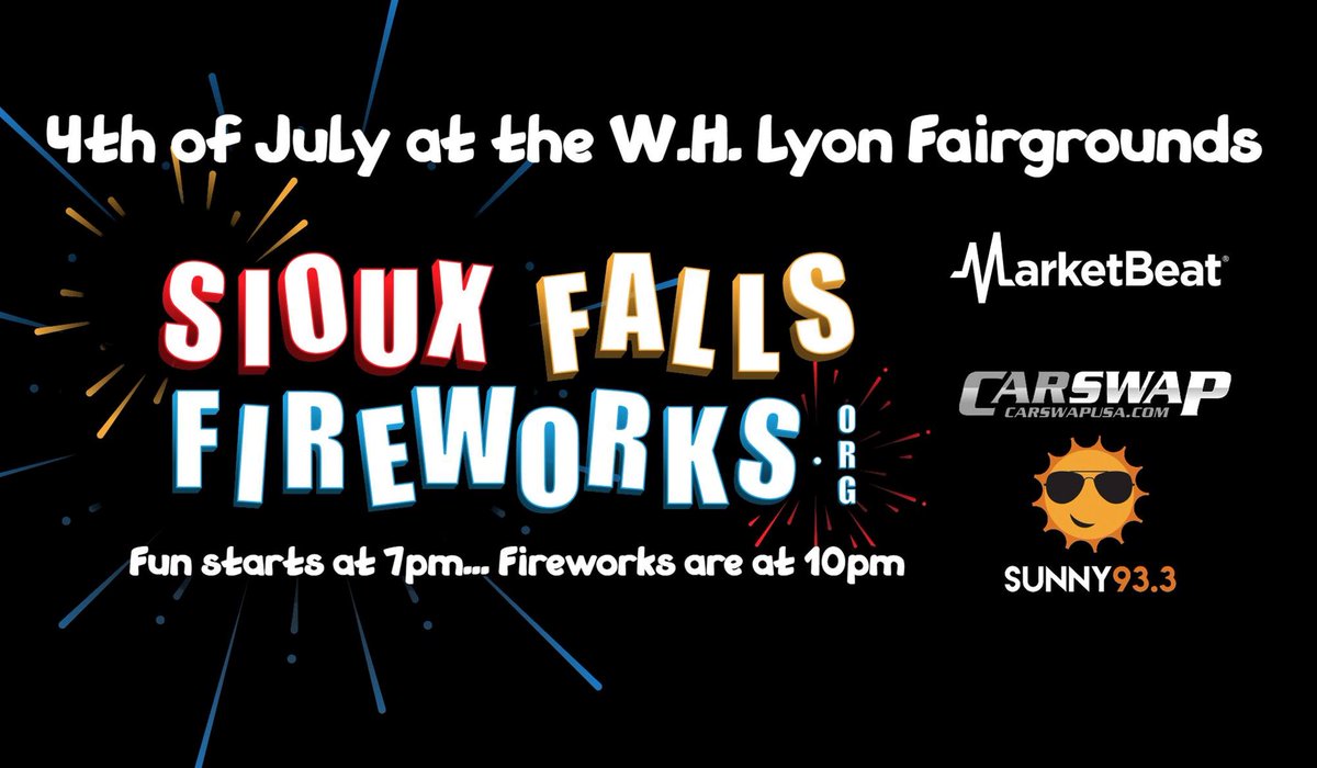 SiouxEmpireFair's tweet image. This Friday - Sioux Falls Fireworks is at the W.H. Lyon Fairgrounds! It's a free family event with food trucks, music, kids area, fireworks, and fun! 🎆 Check out the full schedule at siouxempirefair.com/events/2025/si…