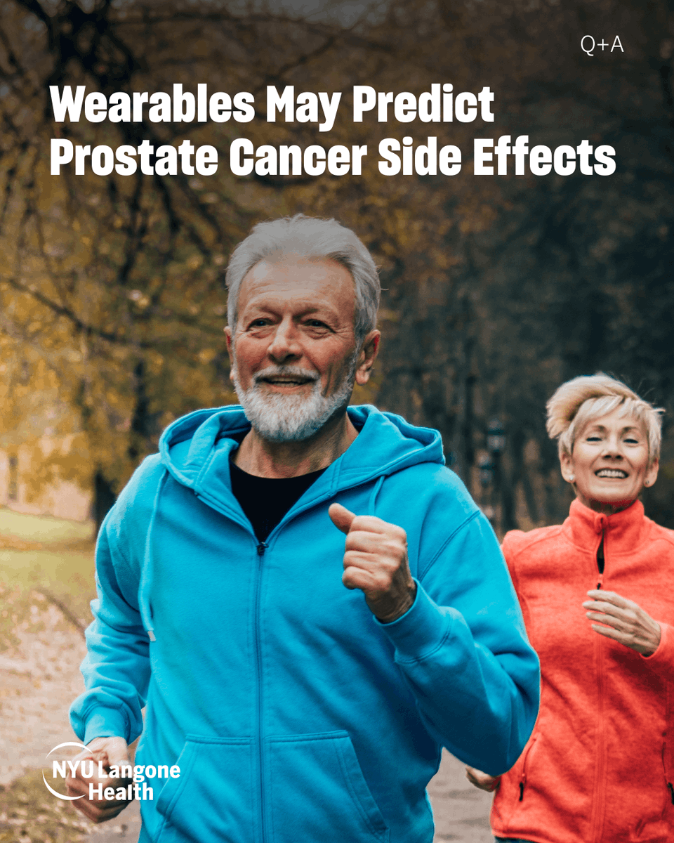 nyugrossman's tweet image. Can wearables predict prostate cancer side effects?
Dr. Andrew Laccetti uses Fitbits, surveys & predictive modeling to improve life on hormone therapy—and building systems to support oncologists in the community.
Read more: bit.ly/4ncq5dU