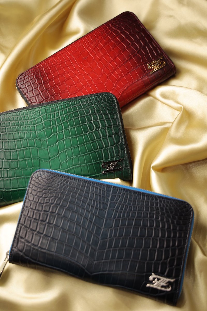 定価65万✨ゼルパリ ZELE-PARIS リアルクロコダイル 長財布 ロゴ金具 定価65万✨ゼルパリ ZELE-PARIS リアルクロコダイル 長財布 ロゴ