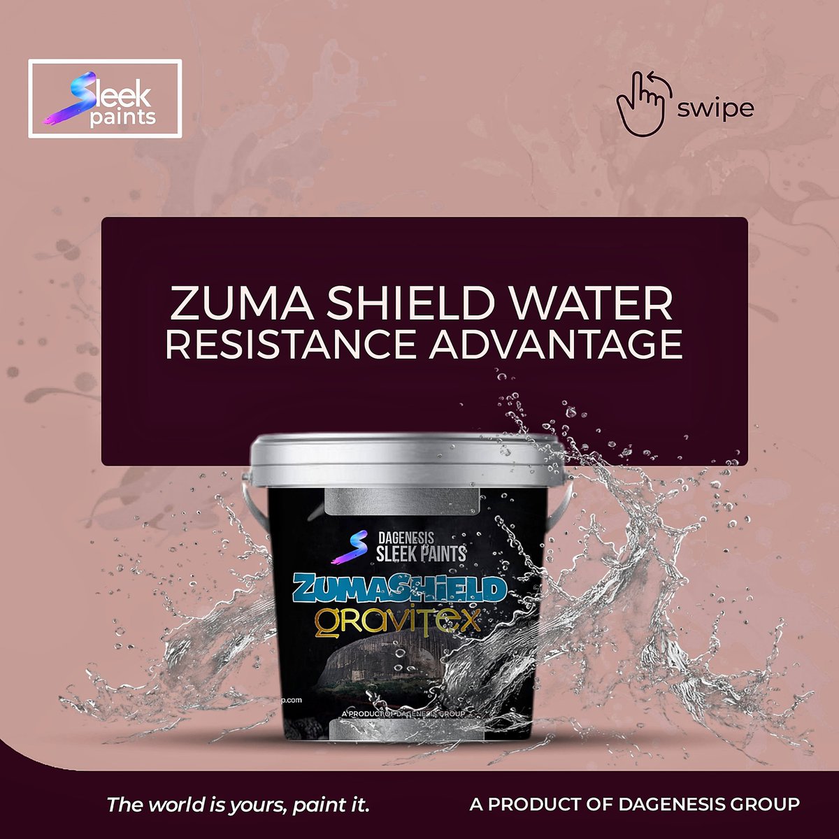 SleekPaint's tweet photo. Here are the Three major advantages of using our ZUMA SHIELD GRAVITEX  @sleekpaint that’s is water resistance 👇

📌Our ZUMA shield is formulated with high grade acrylic binders that create a strong a tough water resistant.

SWIPE and READ✨🤩

Send us a DM @sleekpaint

#sleek https://t.co/0T7H5p1ugU