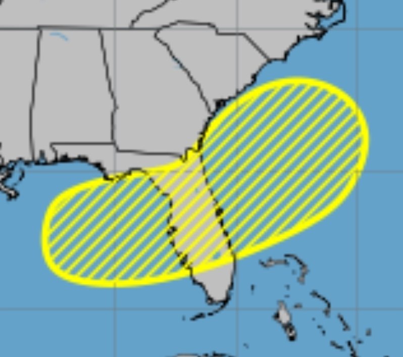 8:15 a.m. Monday, June 30, 2025
Still at a 20% 🍋 chance of development.🌀 From the NHC: A frontal boundary is expected to stall and weaken off the southeast U.S. coast late this week. 👀🌀