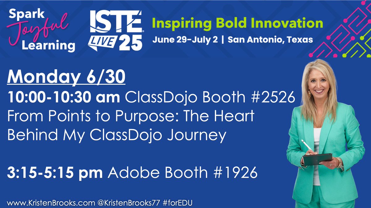 Where I'll be
Monday <a href="/ISTEconnects/">ISTE</a> + <a href="/ASCD/">ASCD</a> Let's Connect!
#STElive #ASCDannual <a href="/ClassDojo/">ClassDojo</a>